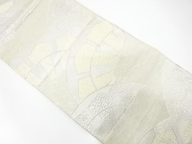 アンティーク　荒波に源氏車・古典柄織り出し袋帯（材料）